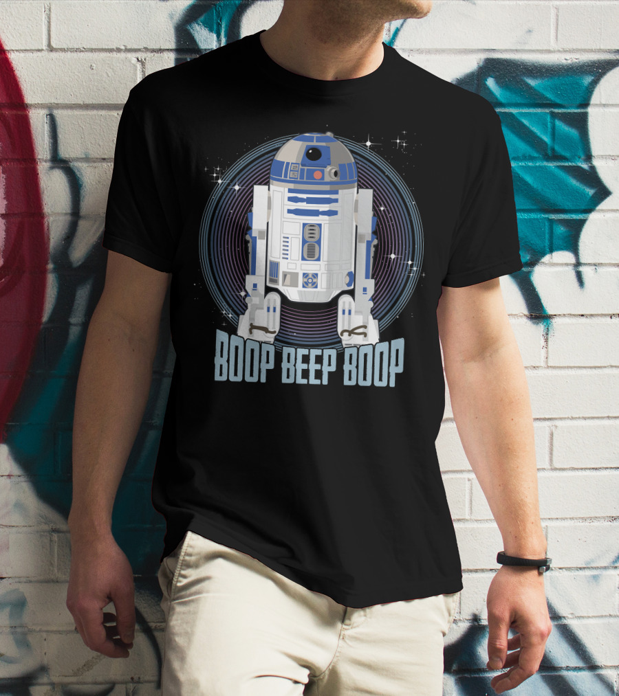 Star Wars R2-D2 Boop Beep Boop Circle T-Shirt