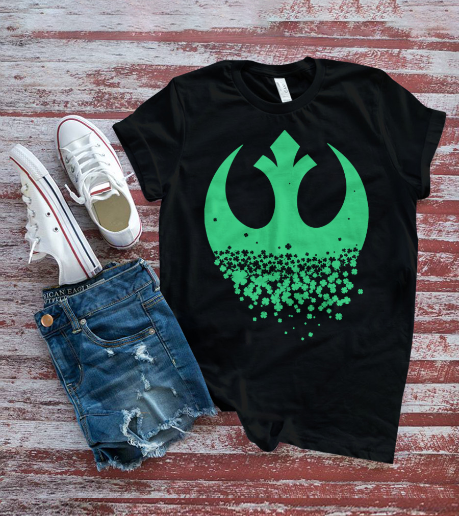 Star Wars Rebel Alliance Saint Patricks Day Clover Emblem T-Shirt