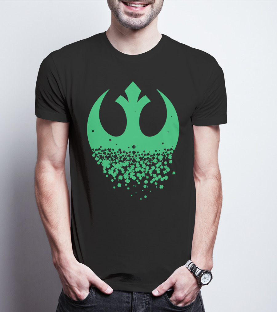 Star Wars Rebel Alliance Saint Patricks Day Clover Emblem T-Shirt