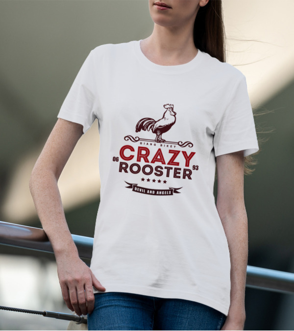 CraZy Rooster Giang Bikey Devil And Angels 06 93 T-Shirt