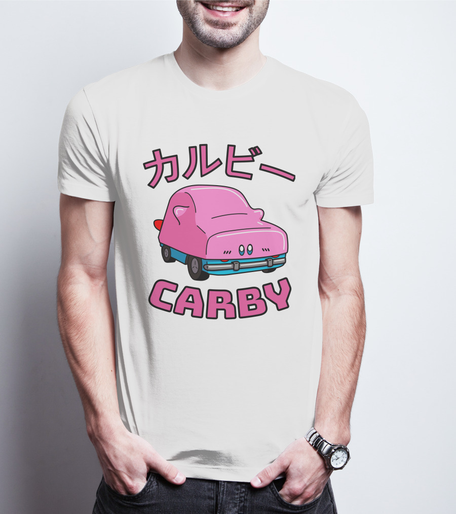 Carby Ruby Innes カルビー Pink Car Character T-Shirt