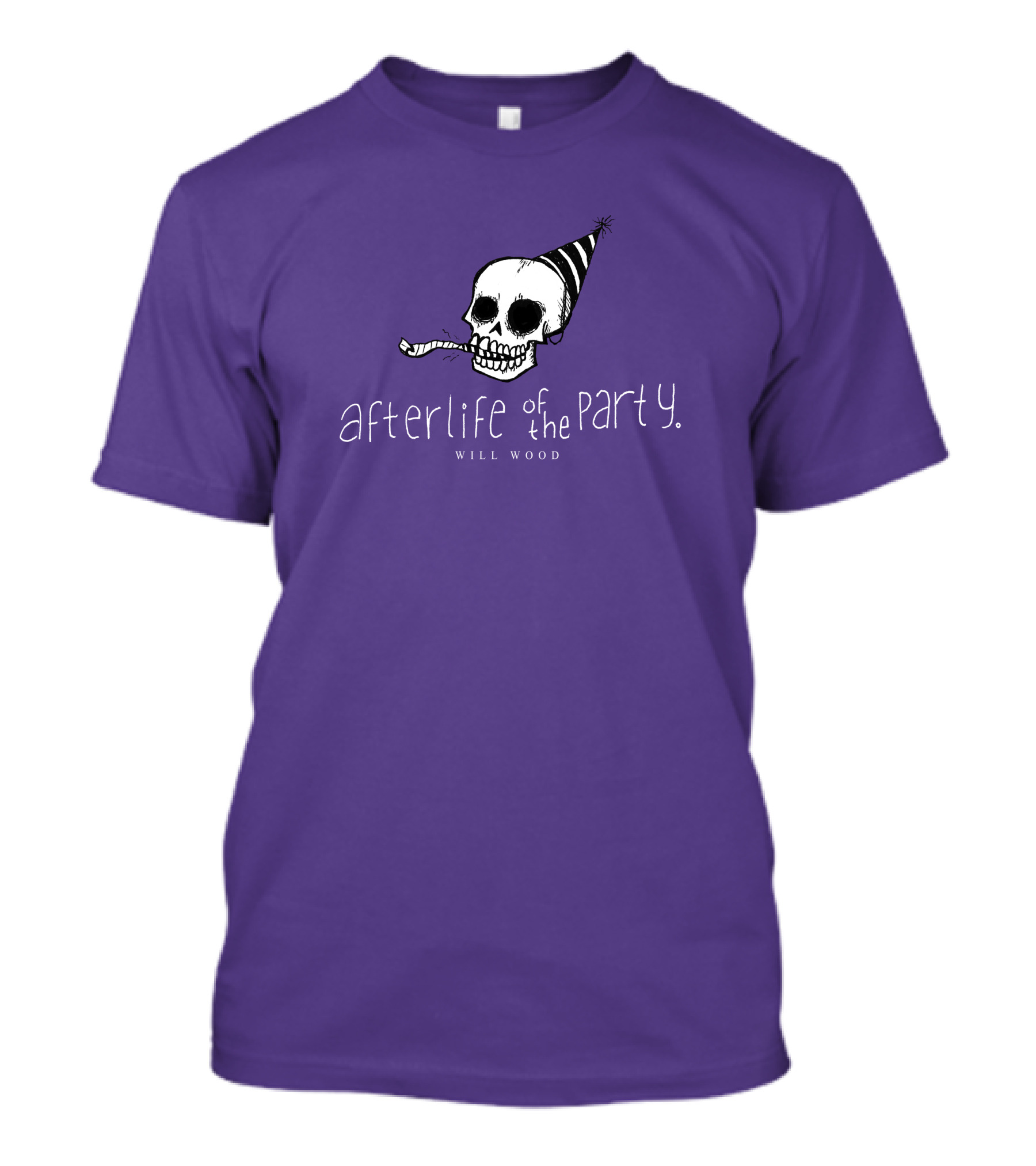 Afterlife Of The Party Skull With Party Hat And Blower T-Shirt