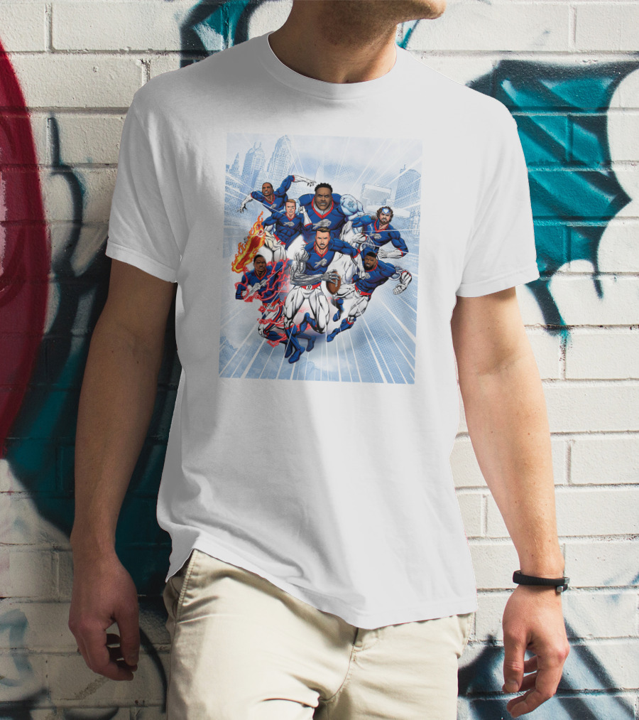Bills Super Hero Football Team Comic Heroes T-Shirt