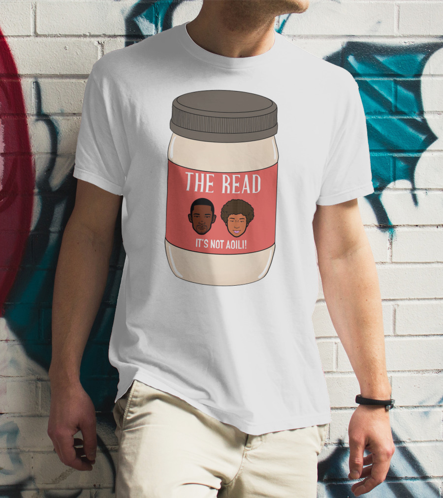 The Read It's Not Aoili Podcast Jar Label T-Shirt