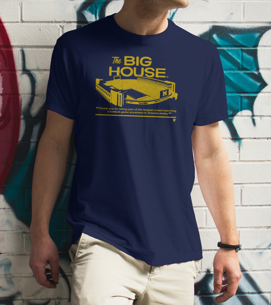 The Big House Stadium M Football Game Largest Crowd America T-Shirt
