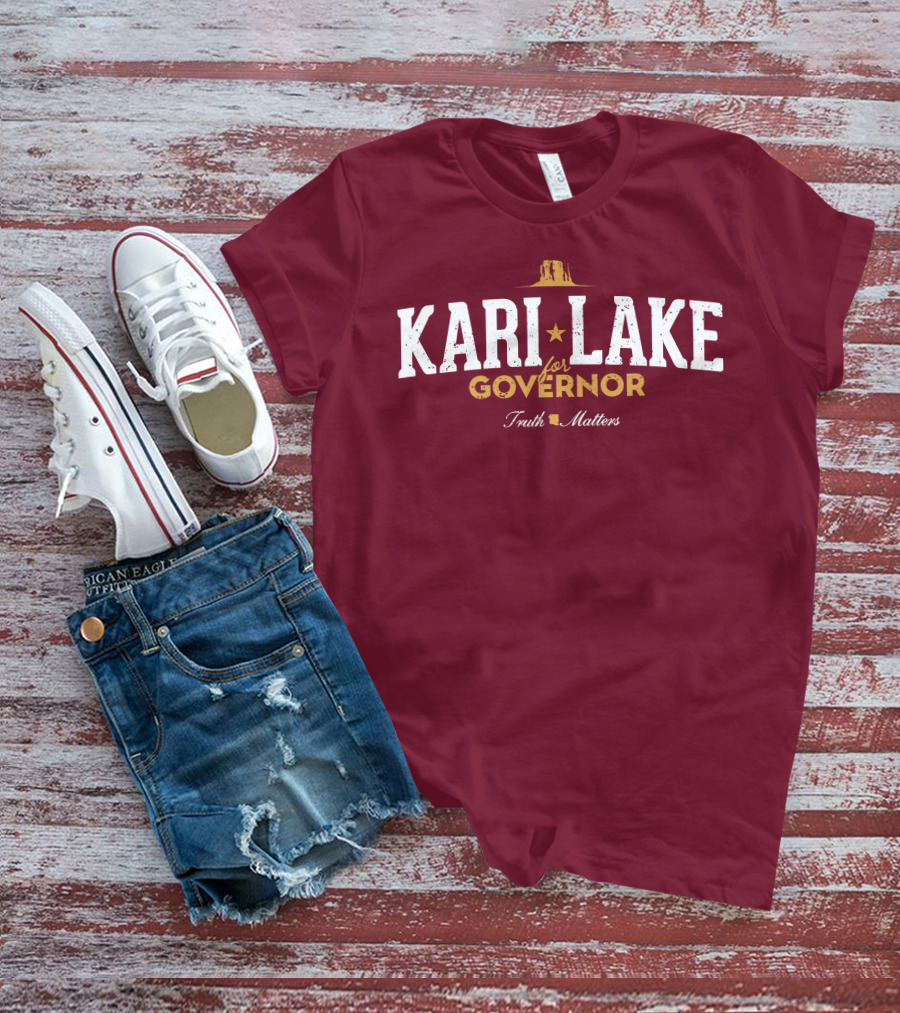 Kari Lake For Governor Gold Star Monument T-Shirt
