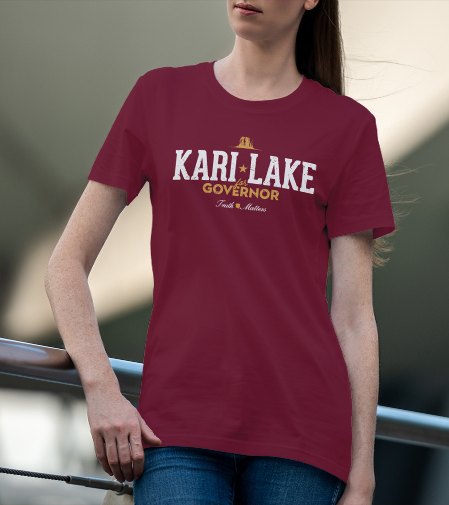 Kari Lake For Governor Gold Star Monument T-Shirt