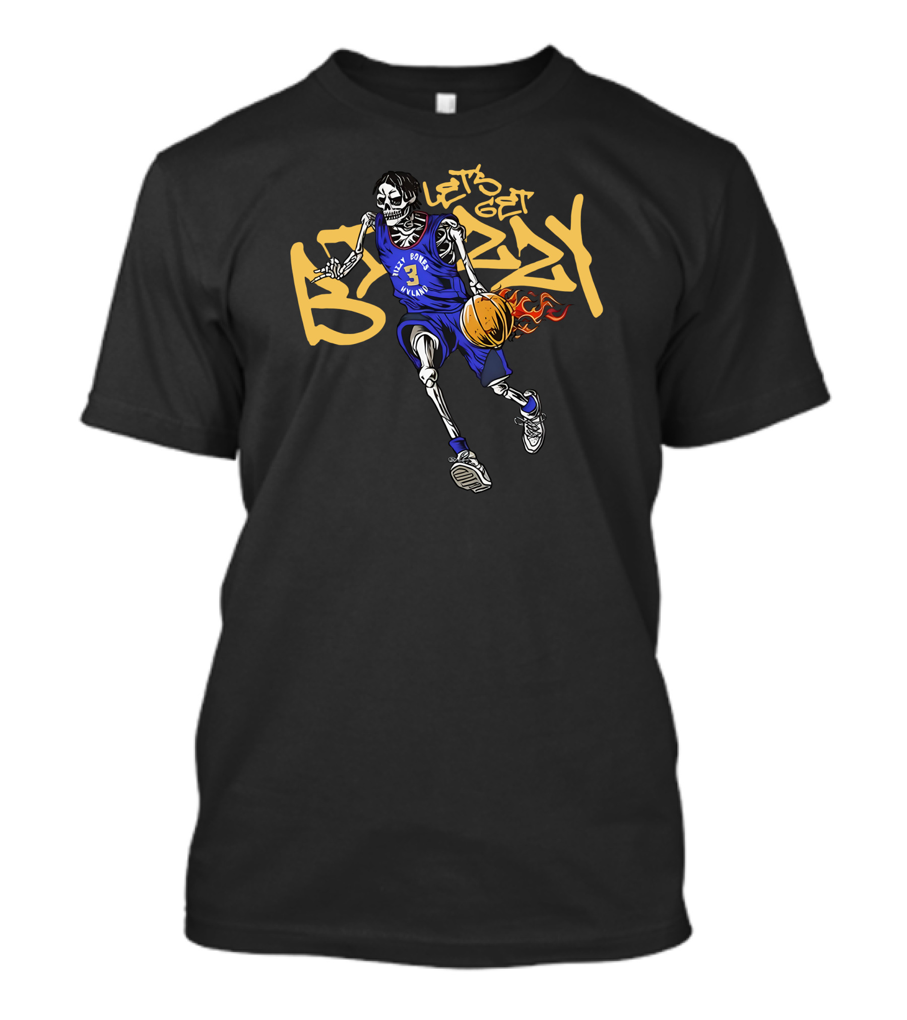 Bizzy Bones Merch Let's Get Bizzy Skeleton Basketball Mike Singer Brendan Vogt T-Shirt