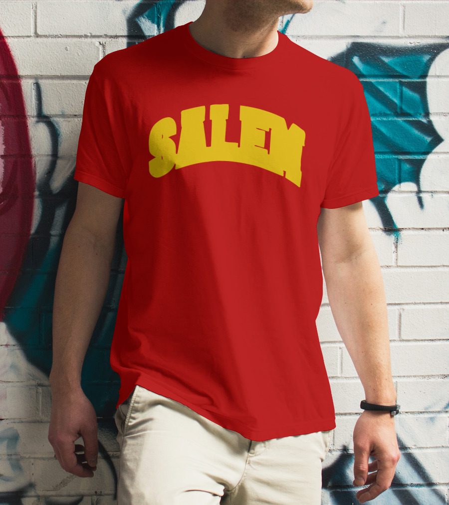 Salem Bold Yellow Arch On Red T-Shirt