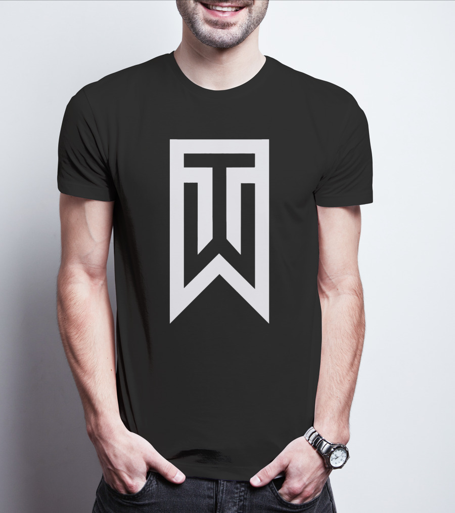 Tiger Woods Logo TW Monogram Merch T-Shirt