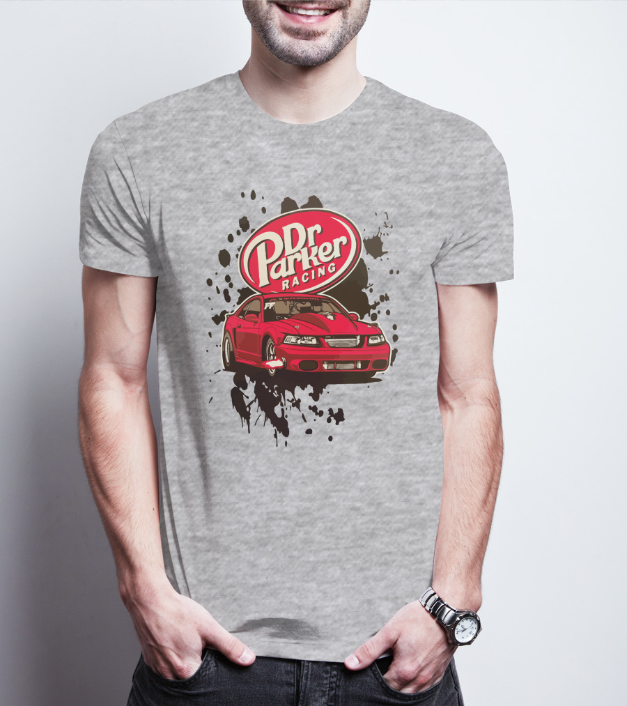 Dr Parker Racing Cleetus McFarland Merch Red Car T-Shirt