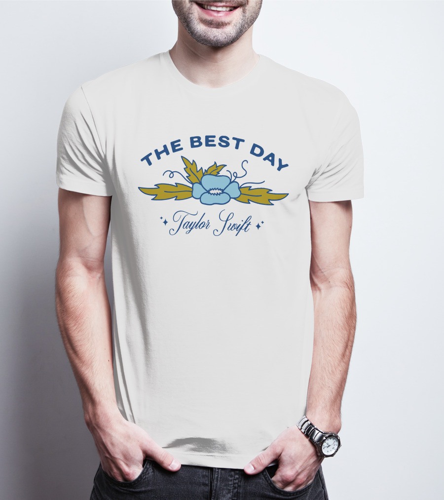 The Best Day Taylor Swift Blue Flower T-Shirt