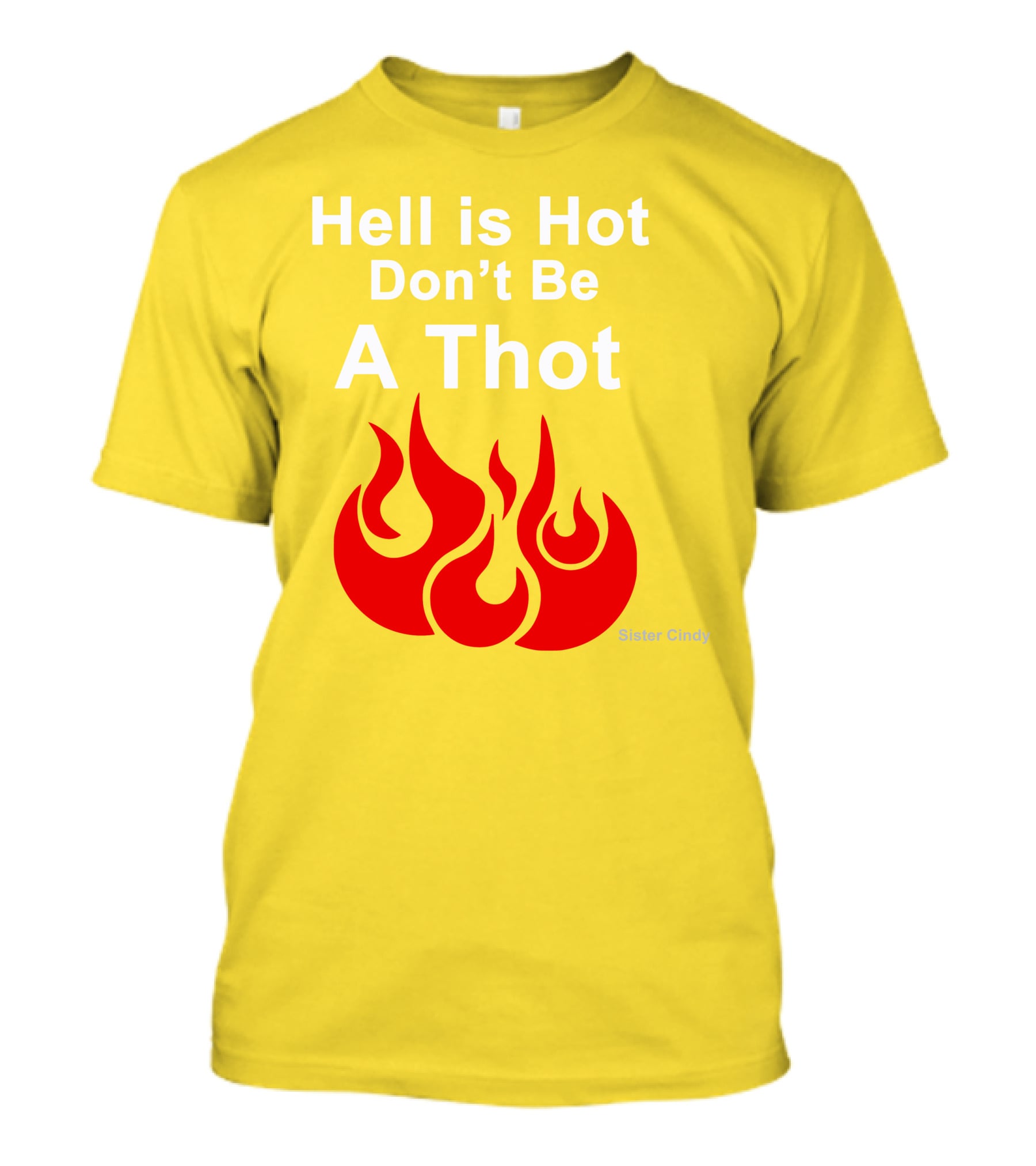Sister Cindy Hell Is Hot Don't Be A Thot Flame T-Shirt