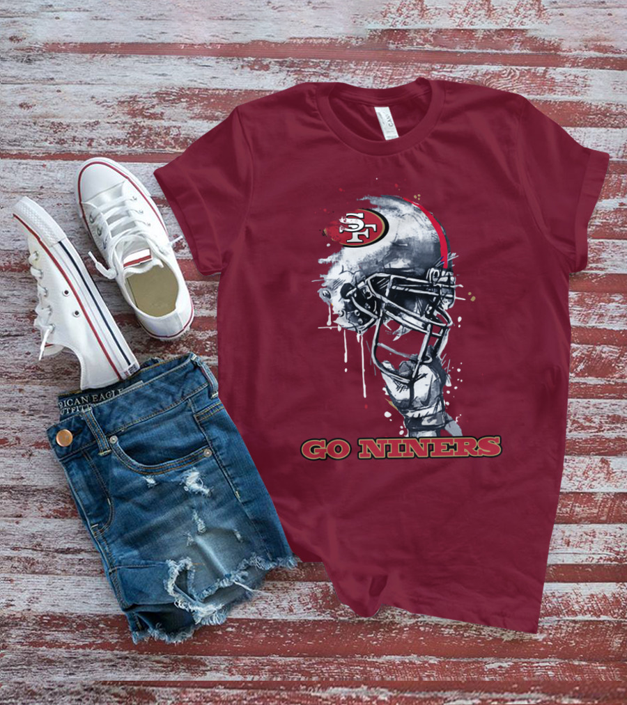 Go Niners Sf49ers Helmet T-Shirt
