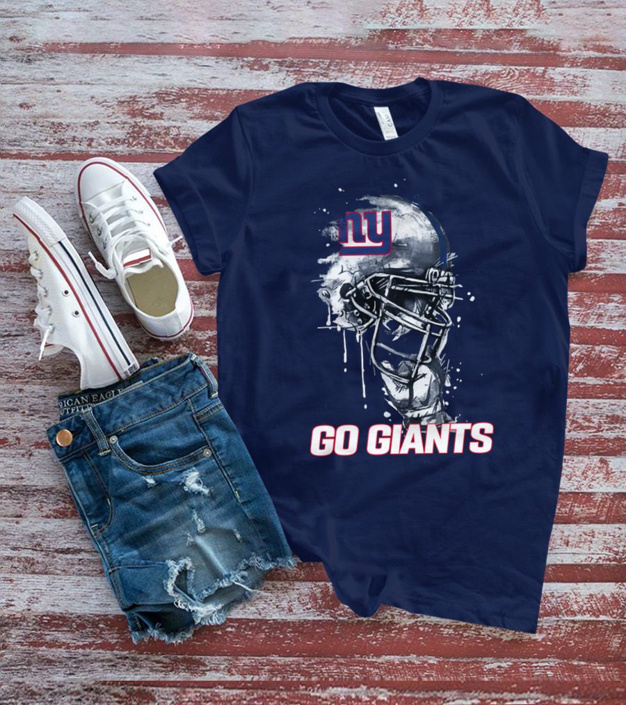 Ny Giants Football Helmet Go Giants T-Shirt