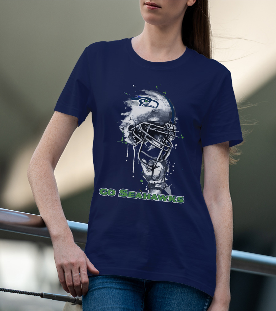 Go Seahawks Seahawks Helmet T-Shirt