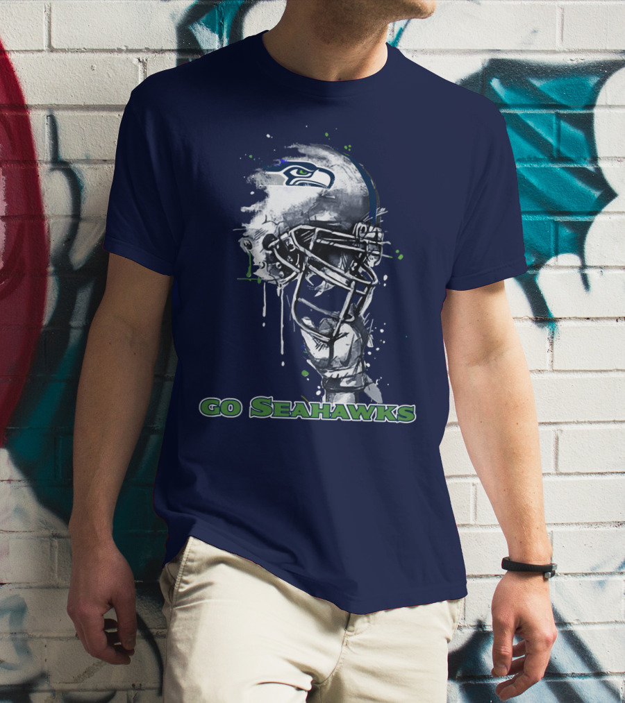 Go Seahawks Seahawks Helmet T-Shirt
