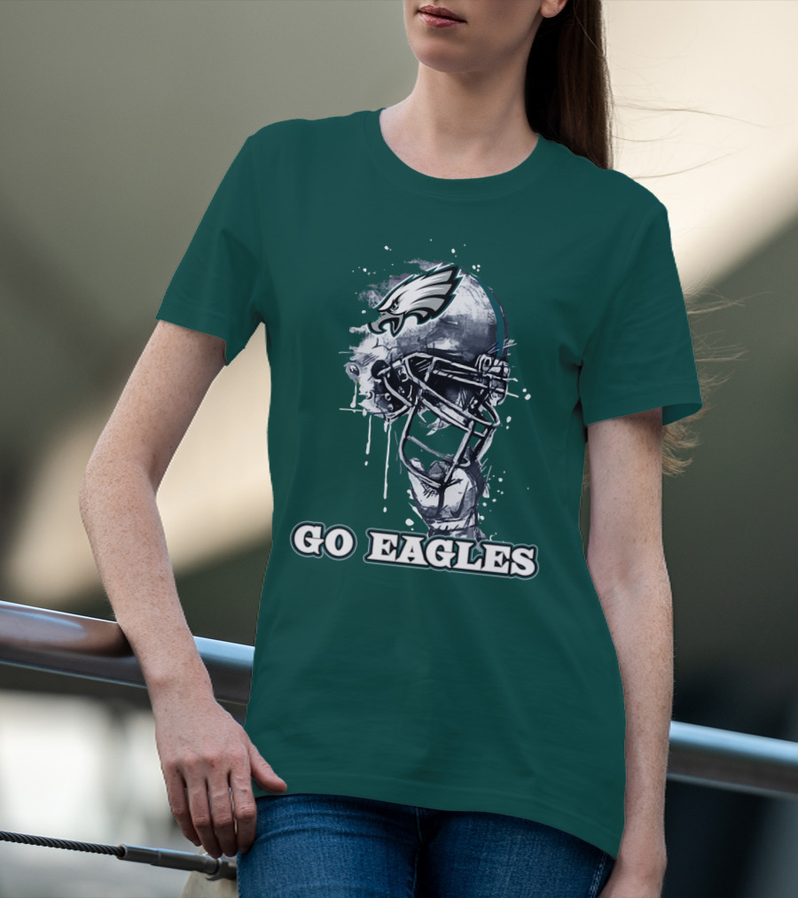 Philadelphia Eagles Helmet Go Eagles T-Shirt