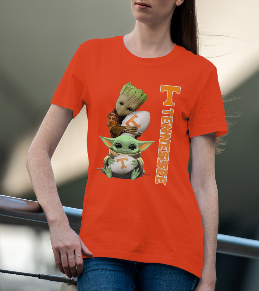 Groot Baby Yoda Tennessee Football T-Shirt
