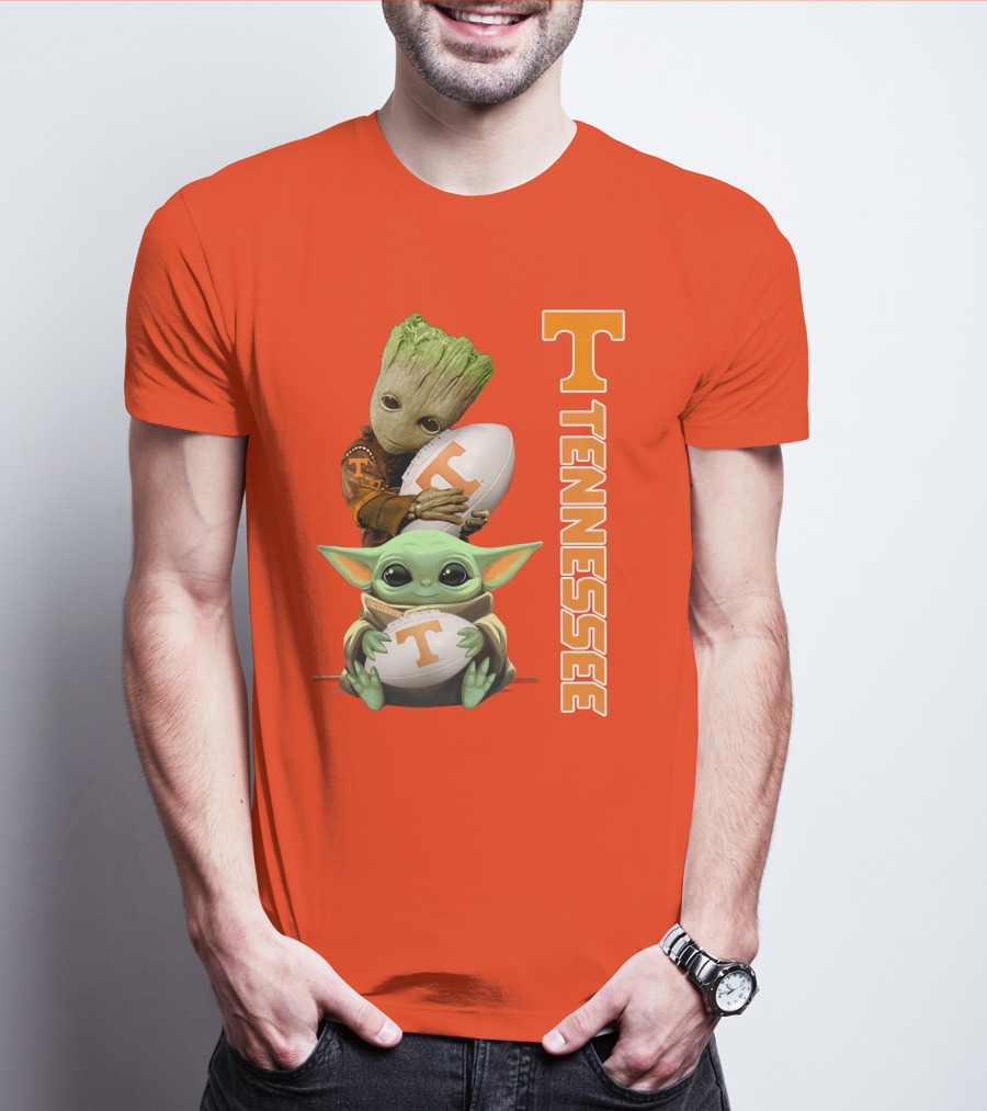 Groot Baby Yoda Tennessee Football T-Shirt