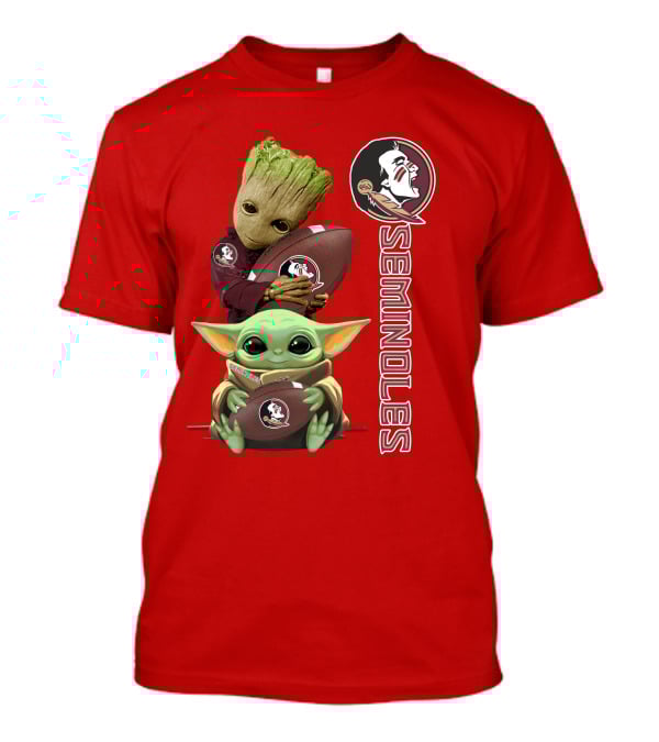 Seminoles Baby Groot And Baby Yoda Football Collaboration T-Shirt