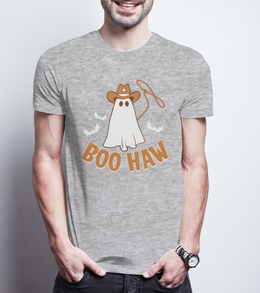 Boo Haw Western Ghost Cowboy Halloween T-Shirt