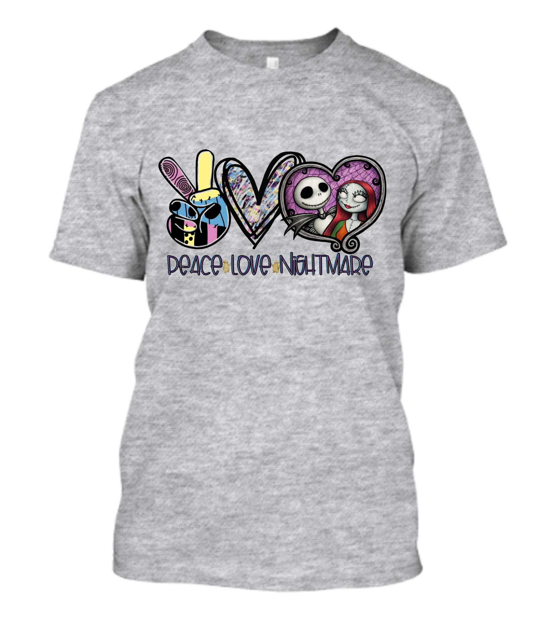 Peace Love Nightmare Before Christmas Halloween T-Shirt