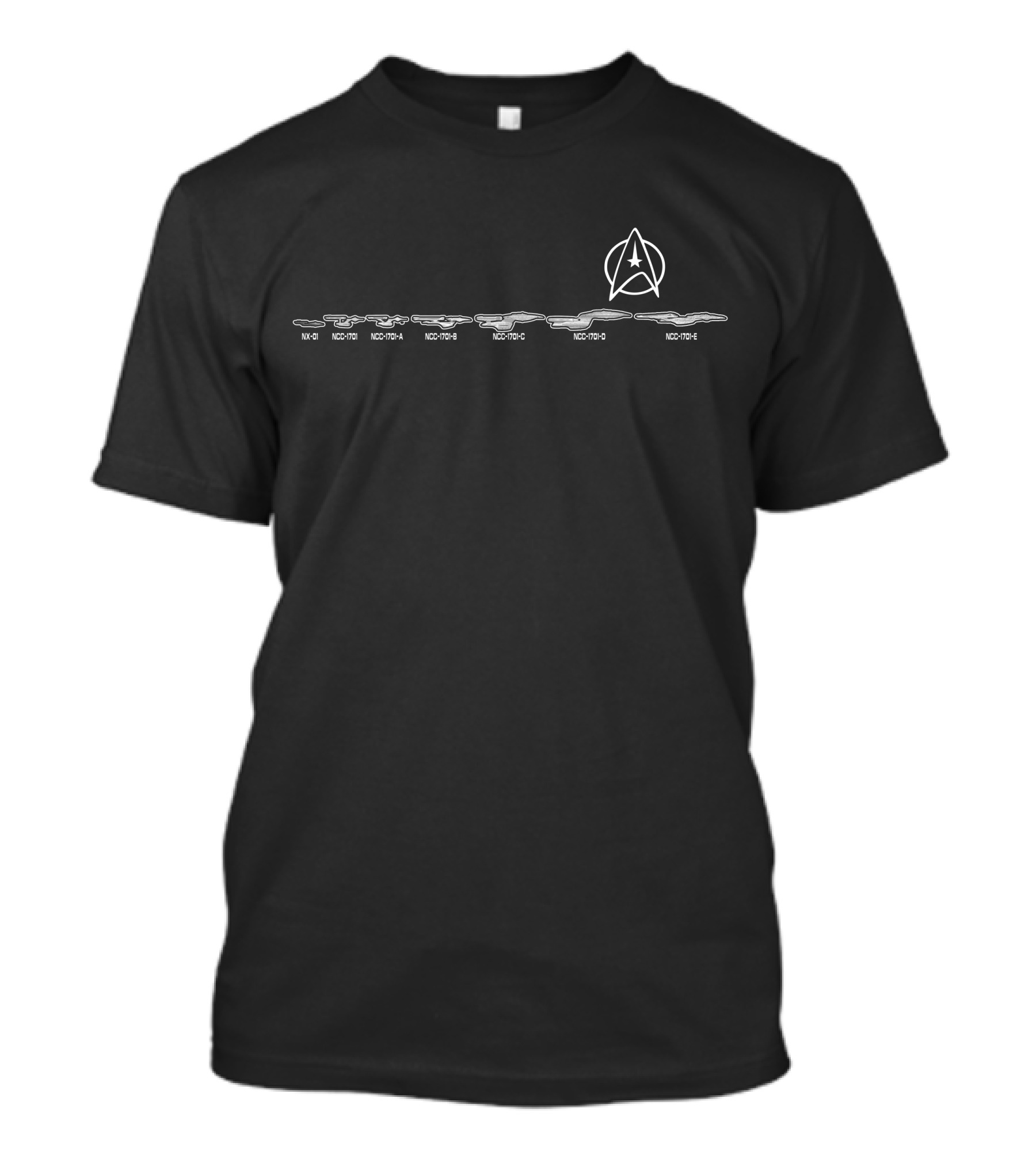 STAR TREK NCC1701 NCC1701A NCC1701B NCC1701C NCC1701D NCC1701E NCC1701F STARFLEET T-Shirt