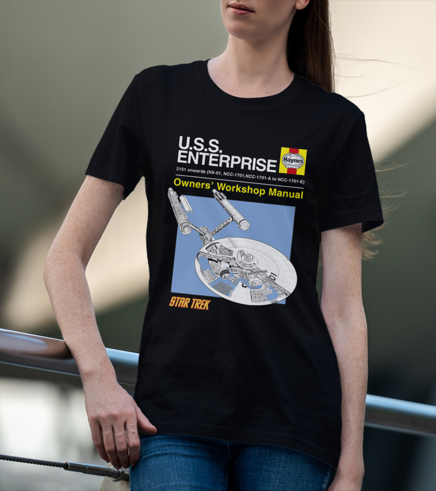 U.S.S Enterprise Haynes Owners' Workshop Manual Star Trek 2151 Onwards NCC-1701 NCC-1701-A To NCC-1701-E T-Shirt