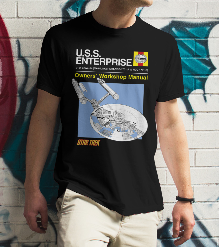U.S.S Enterprise Haynes Owners' Workshop Manual Star Trek 2151 Onwards NCC-1701 NCC-1701-A To NCC-1701-E T-Shirt