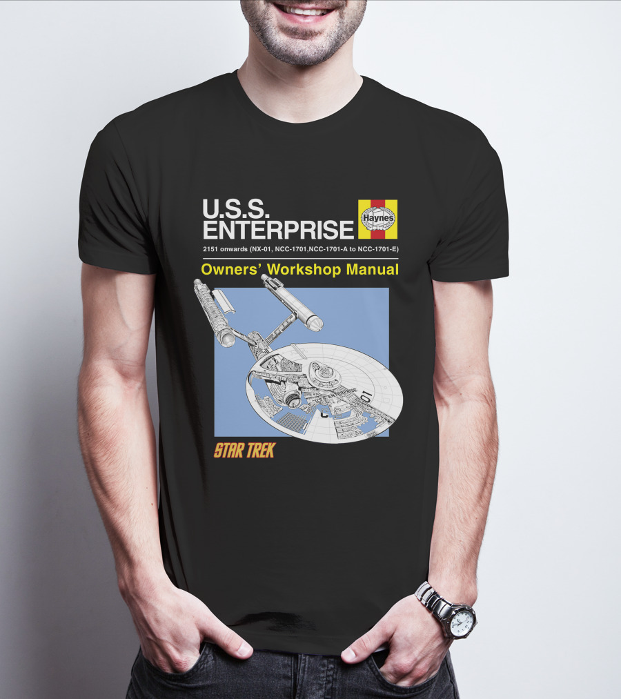 U.S.S Enterprise Haynes Owners' Workshop Manual Star Trek 2151 Onwards NCC-1701 NCC-1701-A To NCC-1701-E T-Shirt