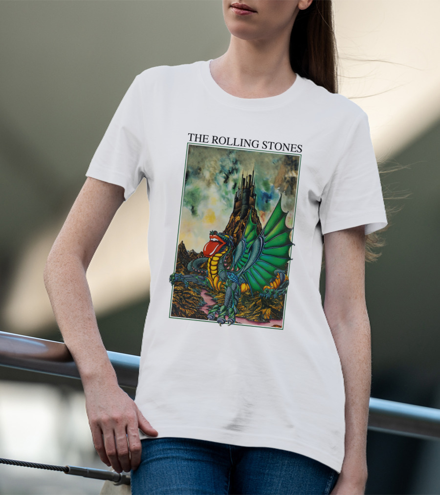 The Rolling Stones Dragon And Castle Scene T-Shirt