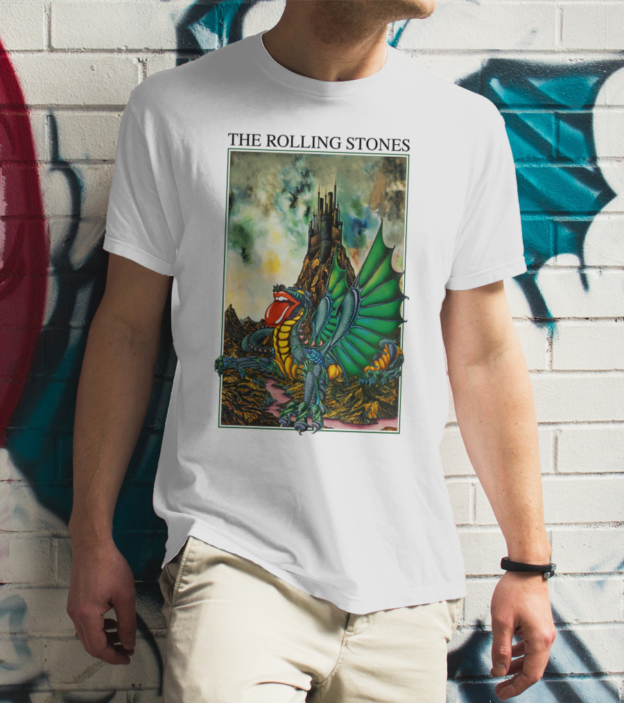 The Rolling Stones Dragon And Castle Scene T-Shirt