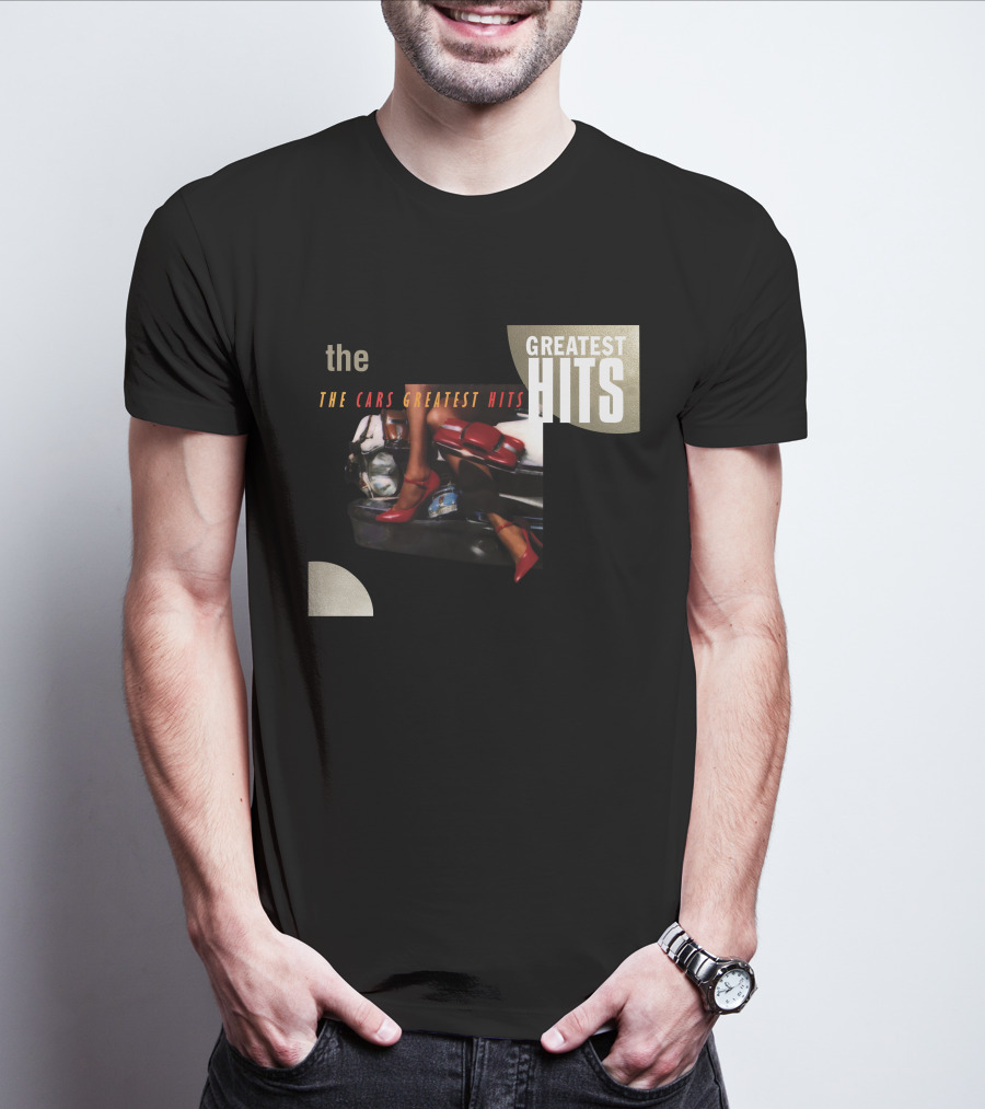 The Cars Greatest Hits Album Cover Retro T-Shirt