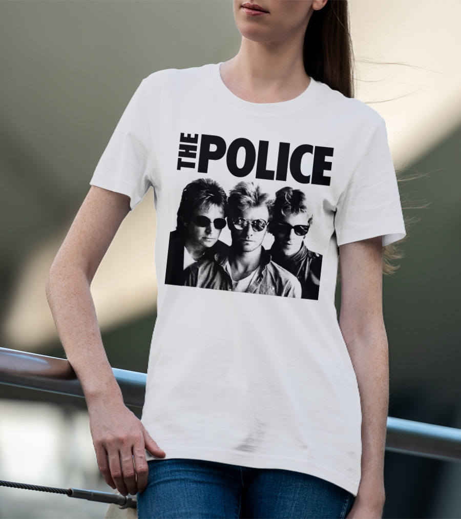 The Police Band Black And White Photo T-Shirt