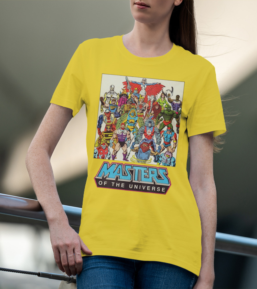 Masters Of The Universe He-Man Iconic Characters Group Retro Comic T-Shirt