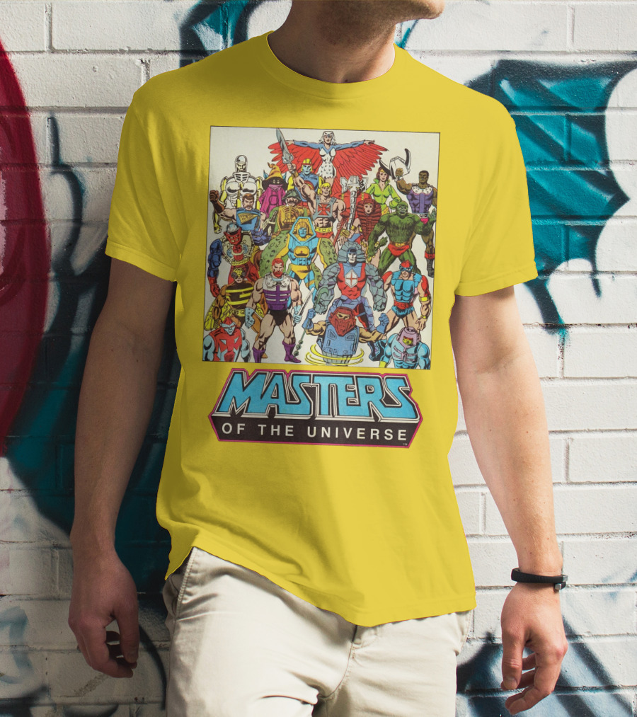 Masters Of The Universe He-Man Iconic Characters Group Retro Comic T-Shirt