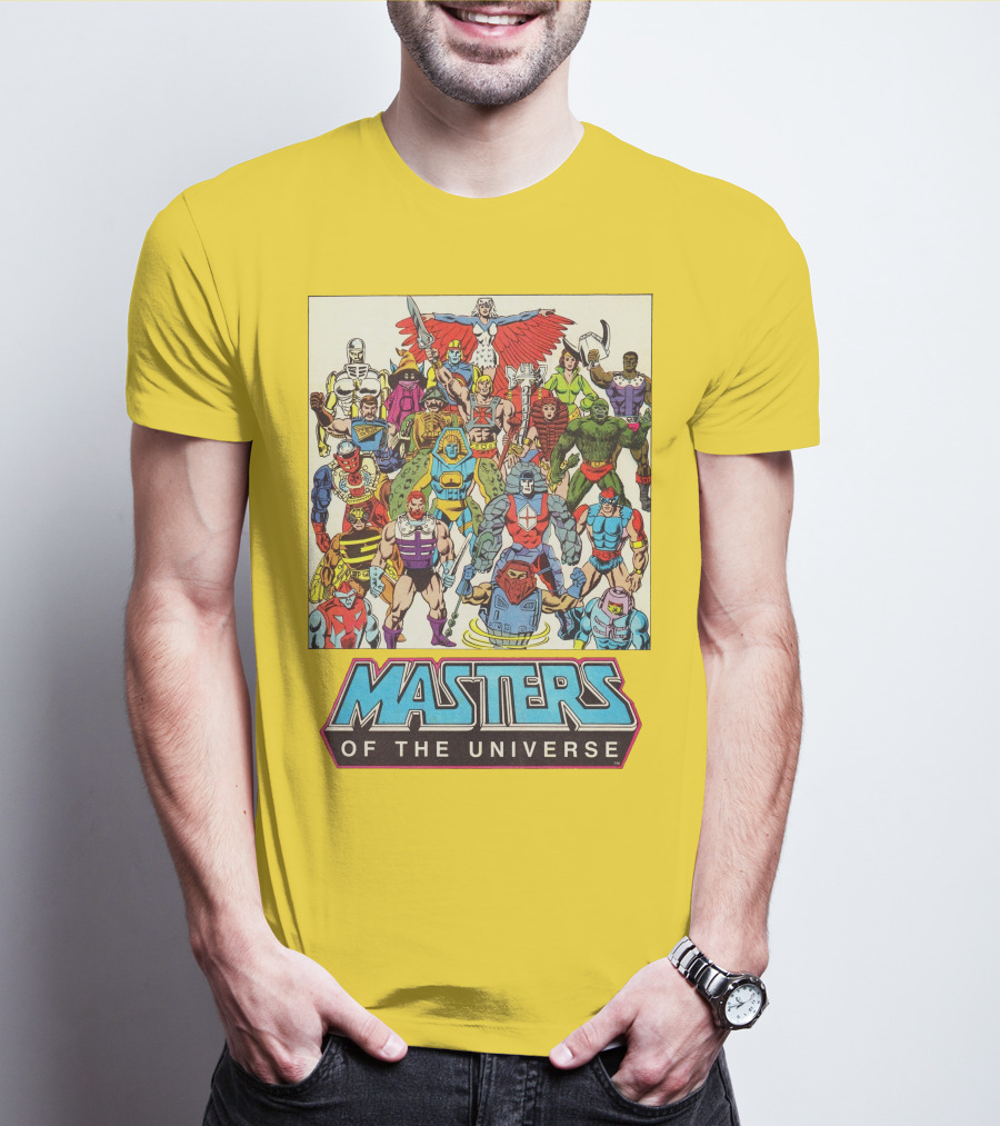 Masters Of The Universe He-Man Iconic Characters Group Retro Comic T-Shirt