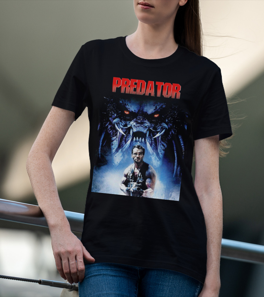 PREDATOR Monster Hunter Alien Face Jungle Warrior T-Shirt