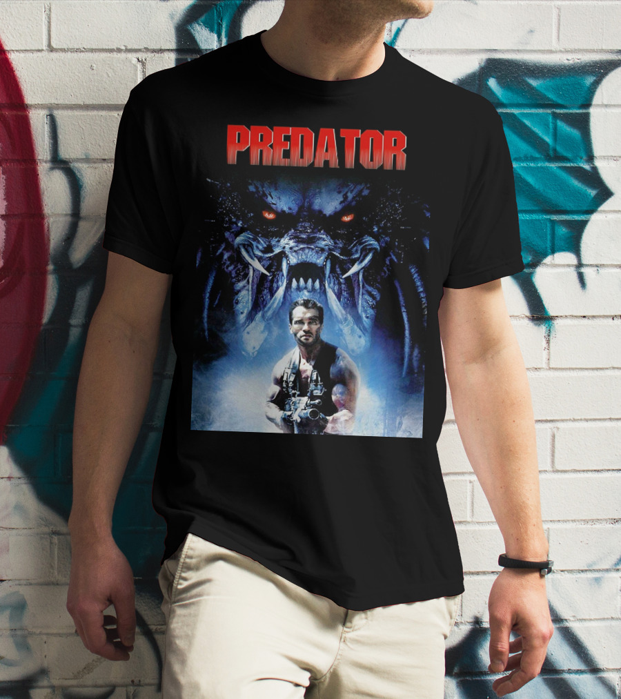 PREDATOR Monster Hunter Alien Face Jungle Warrior T-Shirt