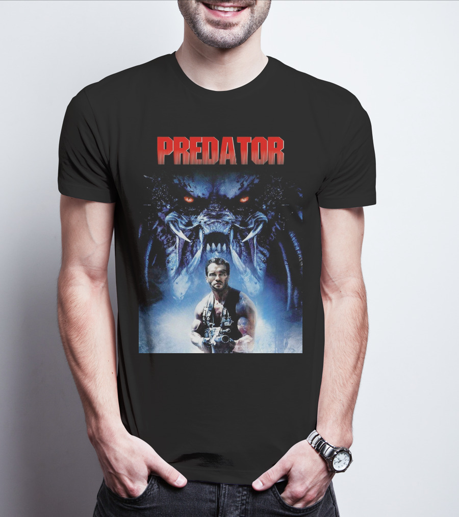 PREDATOR Monster Hunter Alien Face Jungle Warrior T-Shirt