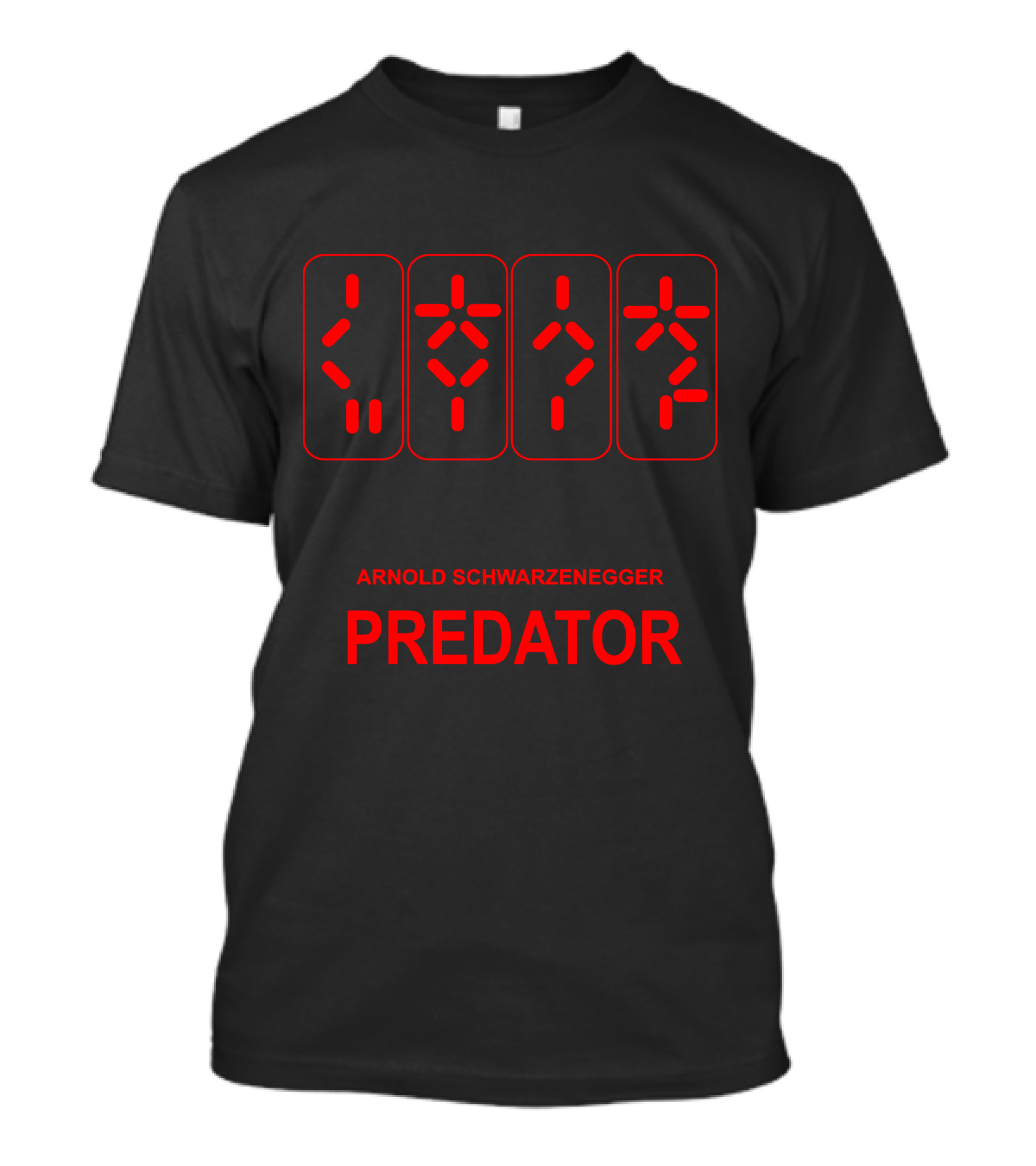 ARNOLD SCHWARZENEGGER PREDATOR Alien Symbols T-Shirt