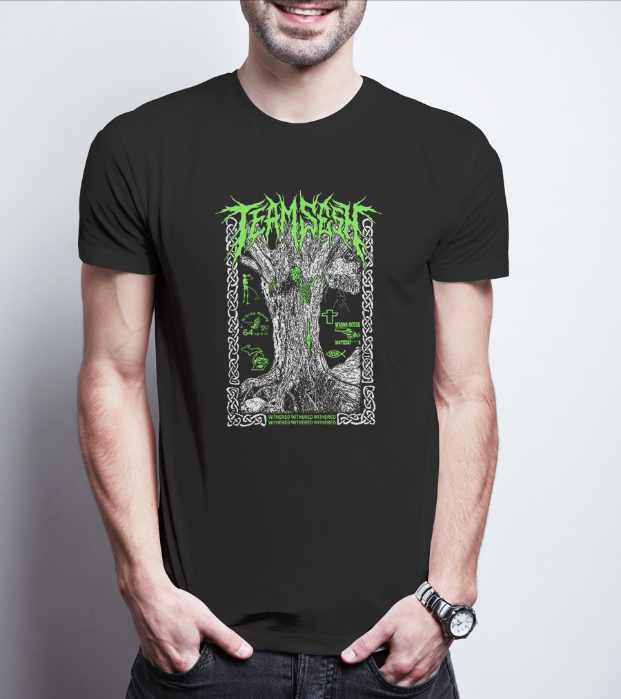 Teamsesh Withered Green Tree Wrong House Mothman 64 T-Shirt