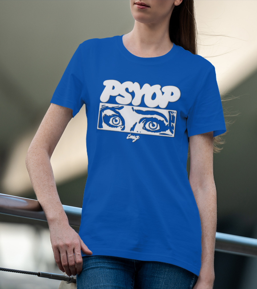 PSYOP TMG Eye Design Crewneck T-Shirt