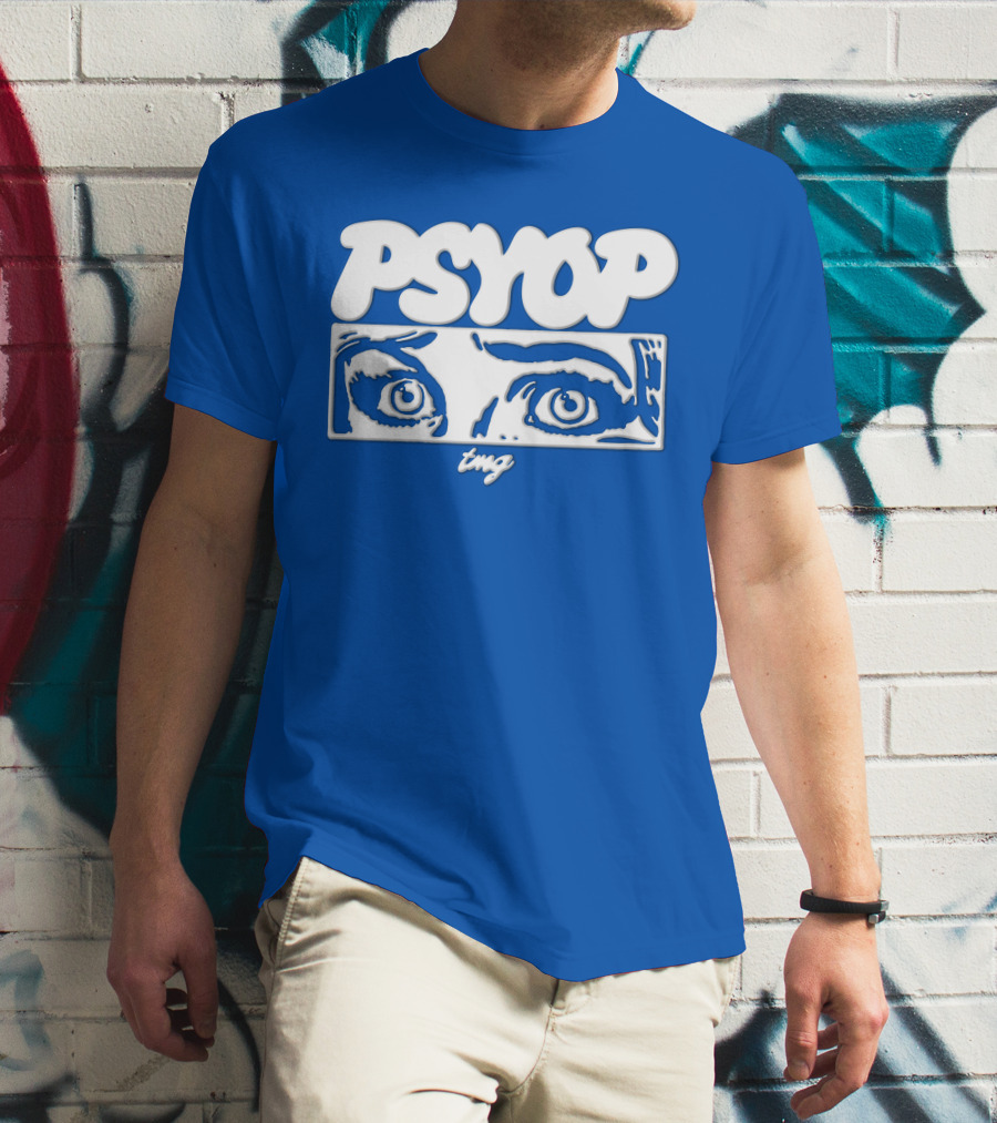 PSYOP TMG Eye Design Crewneck T-Shirt