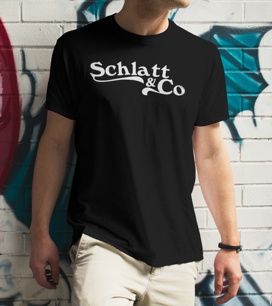 Jschlatt Merch Schlatt And Co Logo White Text T-Shirt