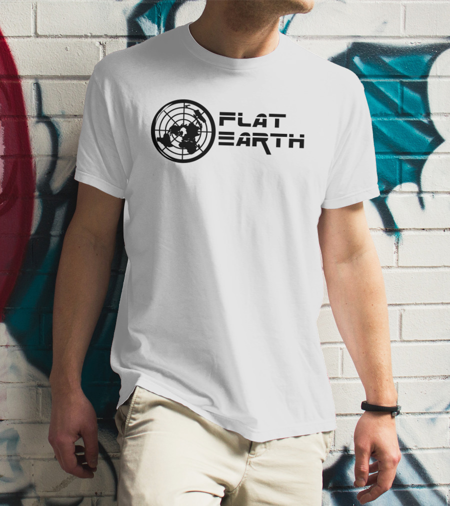 Flat Earth Model Globe Projection T-Shirt