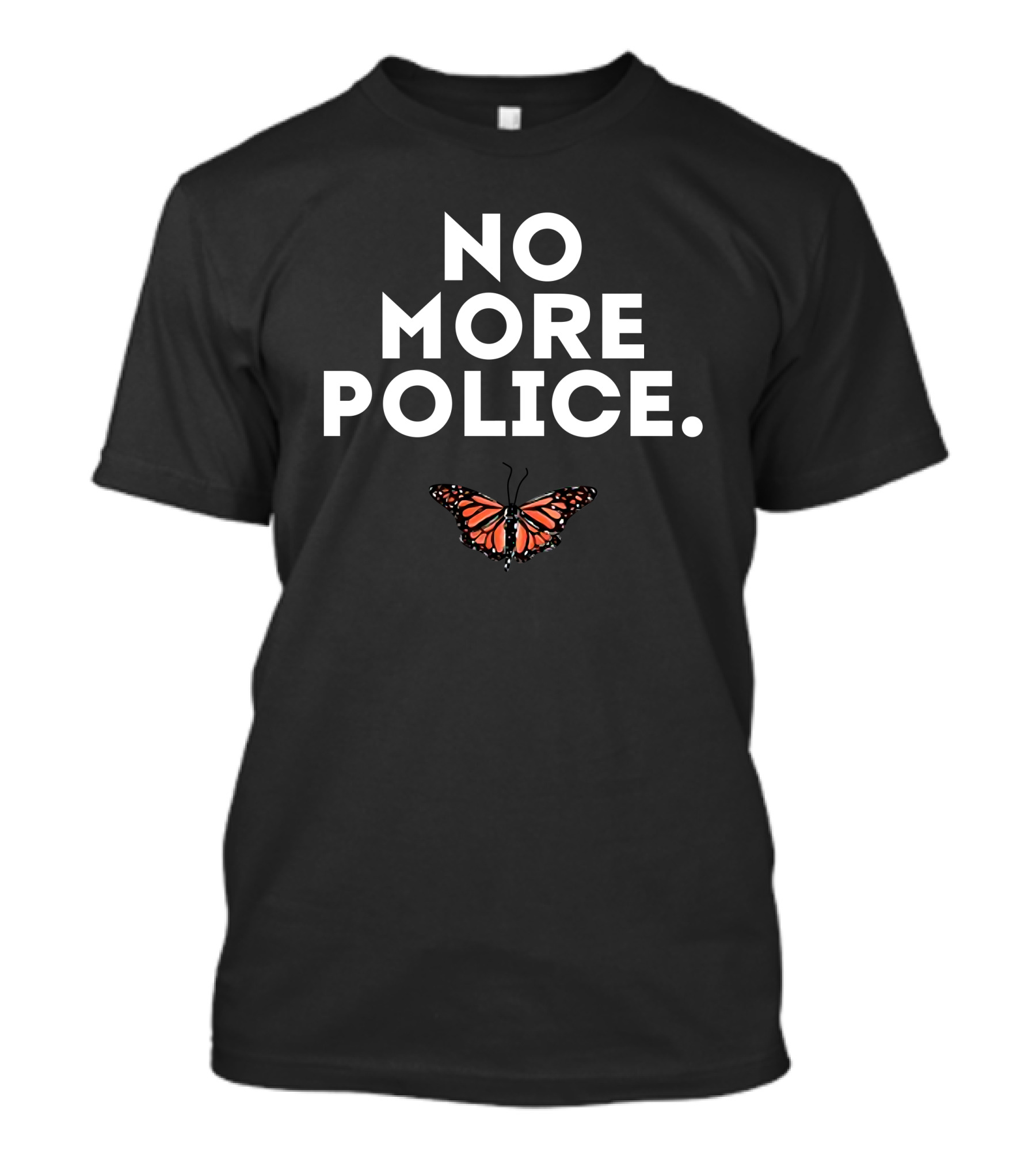 No More Police Monarch Butterfly T-Shirt