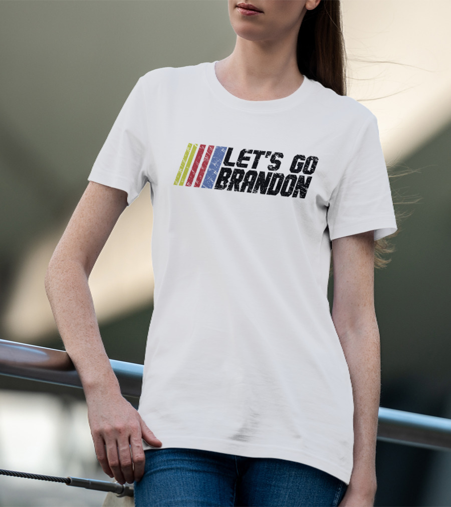 LET'S GO BRANDON Racing Stripes T-Shirt