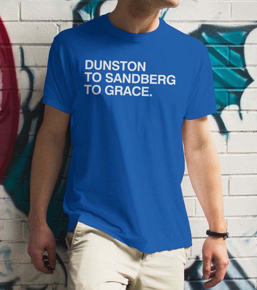 Dunston To Sandberg To Grace Men's Baseball Trio T-Shirt